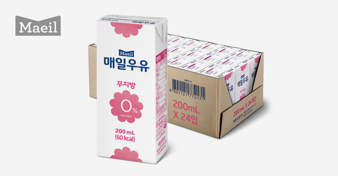 매일 멸균우유 무지방 0프로 200ML 24팩