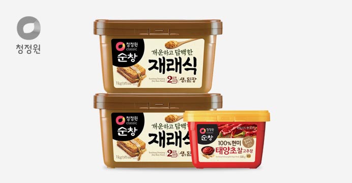 청정원 재래식 된장 1kg 2개+찰고추장 500g