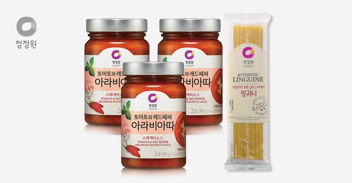 청정원 아라비아따소스 300g 3병+링귀니면 500g