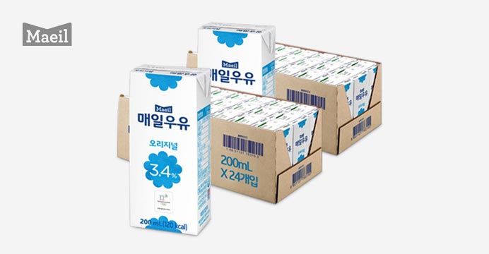 매일 멸균우유 오리지널 200ML 48팩