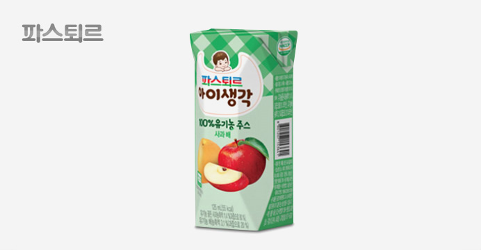 아이생각 유기농 주스 사과배 125ml 24팩