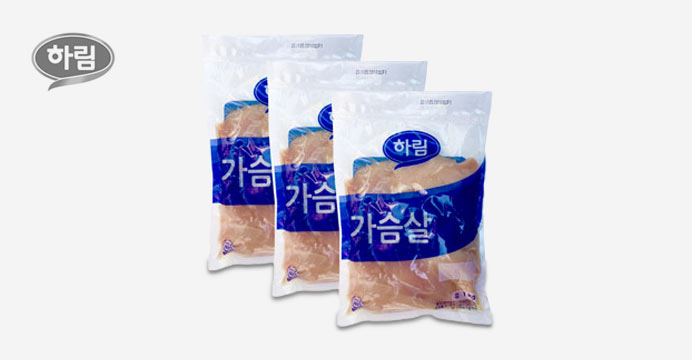 하림 냉장 닭가슴살 1kg 3봉