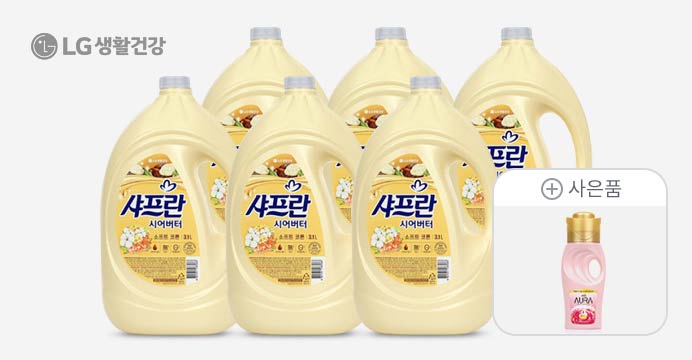 [14860원]샤프란 섬유유연제 3.1L6개+증정200ml