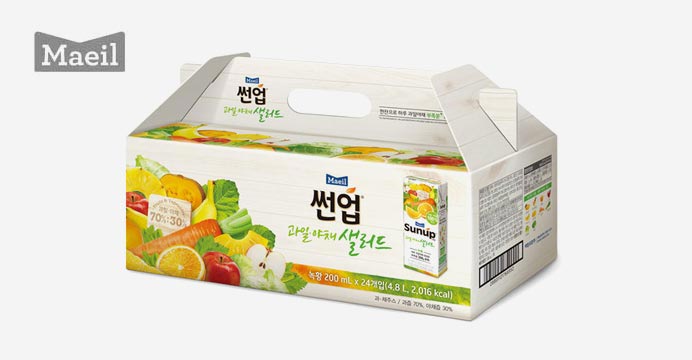 썬업 과일야채샐러드 녹황 200ML 24팩