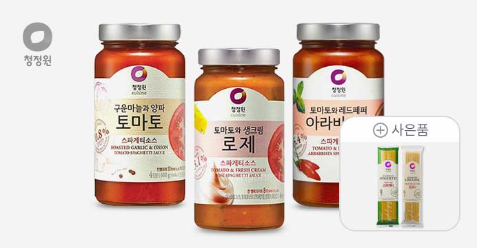 청정원 파스타소스 600g 3병+면 500g