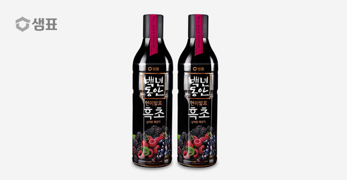 샘표 백년동안 흑초 산머루복분자 900ml 2입