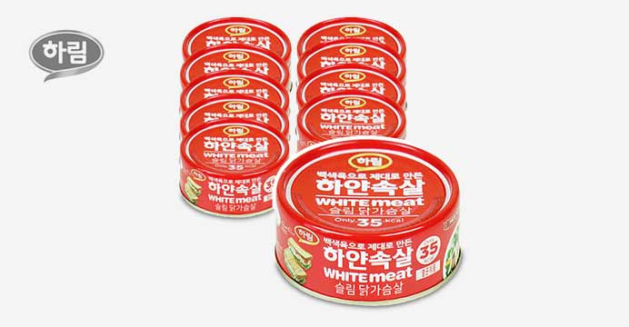 하림 슬림 닭가슴살 캔 135g x 10캔