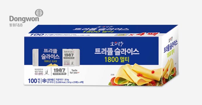 소와나무 트리플 슬라이스치즈 1.8kg(100매입)