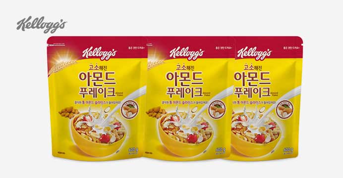 켈로그 아몬드푸레이크 600g 파우치형 3봉지