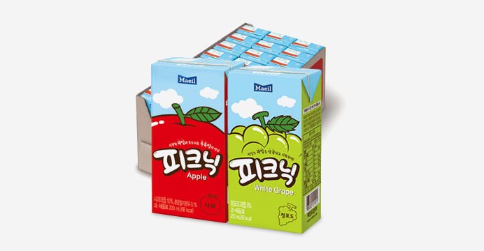 매일 피크닉 사과+청포도 200ml 48팩