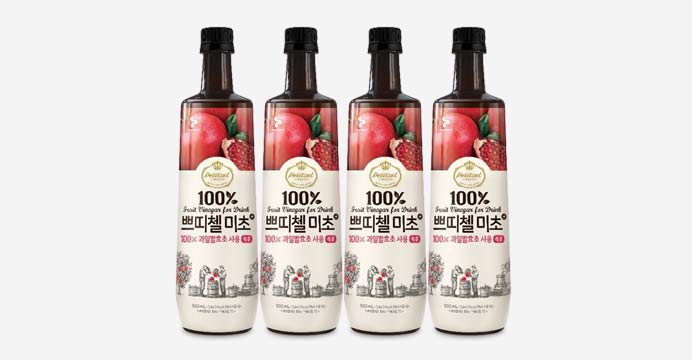 CJ 쁘띠첼 미초 석류 900ml 4개