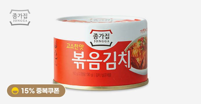 [15%쿠폰] 고소한맛 종가집 볶음김치160g 6캔