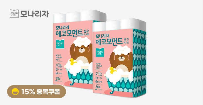 모나리자 에코모먼트 순수 27m 30롤 2팩