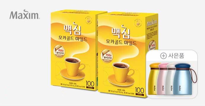 맥심 모카골드 블랙커피100T+100T+큐티보틀