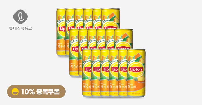 립톤 아이스티 복숭아 240ml 18캔