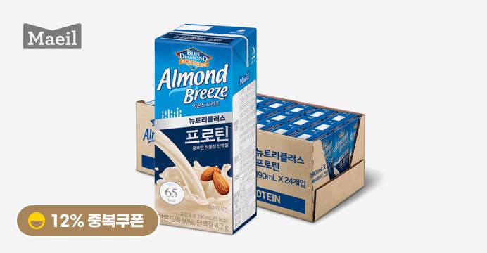 [12%] 아몬드브리즈 프로틴 190ml 24팩