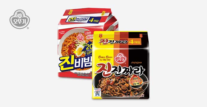 오뚜기 진비빔면+진진짜라 멀티