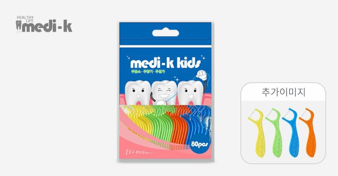 Medi-k Kids 유아 치실 메디케이 80p 국내생산