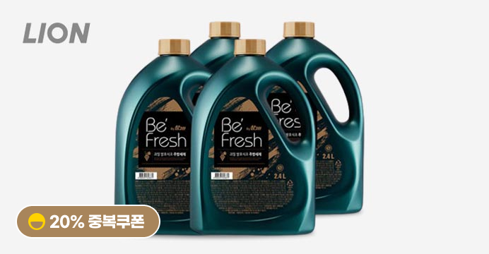 쿠폰12,720원/참그린 대용량 세제 2.4L 4개