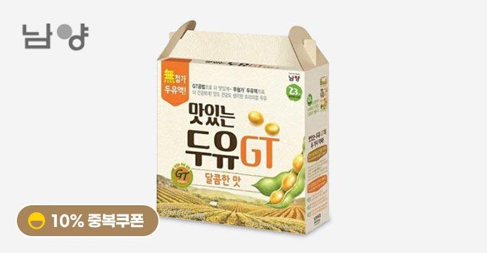 [10%] 맛있는두유GT 달콤 190ml 64입