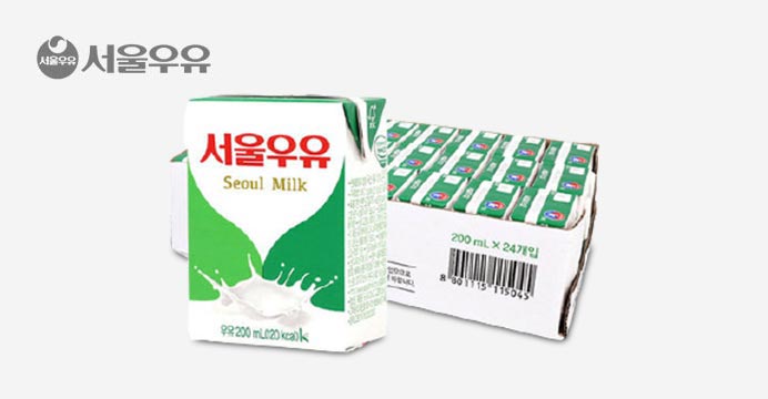 서울멸균우유 200ml x 24입 (1박스) - 상품 이미지