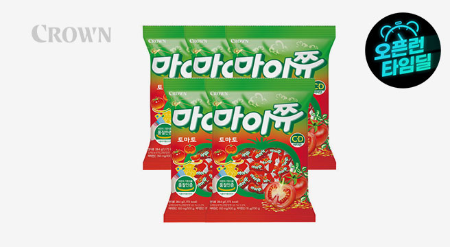 (한정수량) 크라운 마이쮸 토마토맛 284G 5개