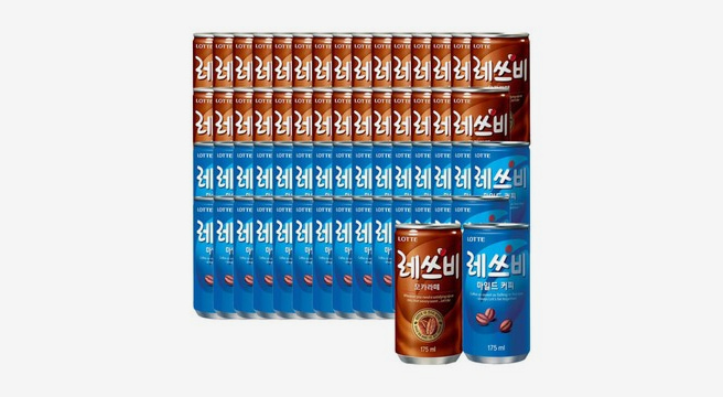 레쓰비 마일드 175mlx30캔+모카라떼 175mlx30캔 (총 60캔)