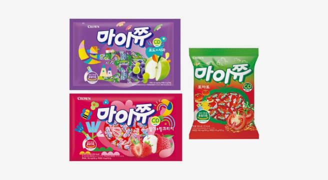 크라운 마이쮸 딸기리치 720g+포도사과 720g+토마토 284g