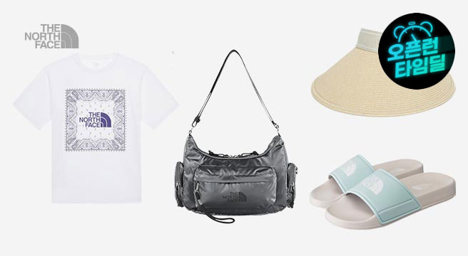타임특가 22%쿠폰) 노스페이스 26 S/S 신상 + BEST 여름 코디룩 반팔티/반바지/모자/샌들/크로스백 모음전