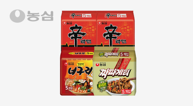 신라면 10입 + 너구리 5입 + 짜파게티 5입 (총 20봉)