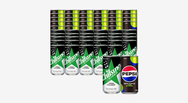 펩시제로 210ml 30캔 +사이다제로 210ml 30캔 제로칼로리 / 다이어트 콜라 / 청량음료 / 탄산음료 / 탄산
