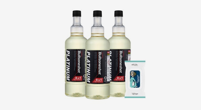(1+1+1)불스원샷 플래티넘 연료첨가제 5in1 500ML 2종택1(휘/경) +물티슈(70매) 증정
