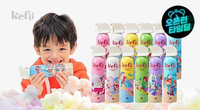 케피 버블클렌저 200ml 6컬러 12개입 유아목욕장난감 유아입욕제 거품놀이