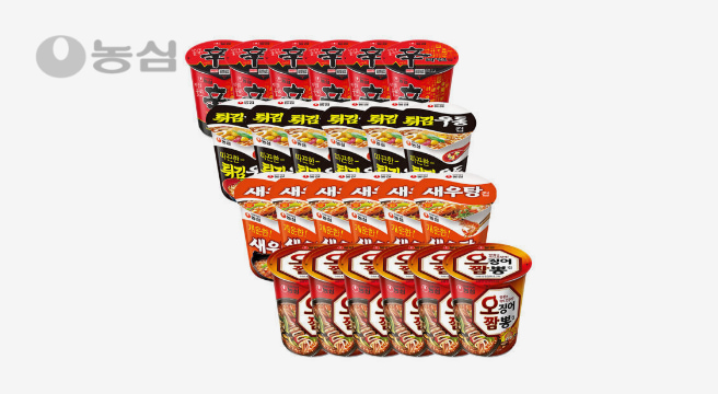 신라면+튀김우동+새우탕+오짬뽕 6입4개(총24개)