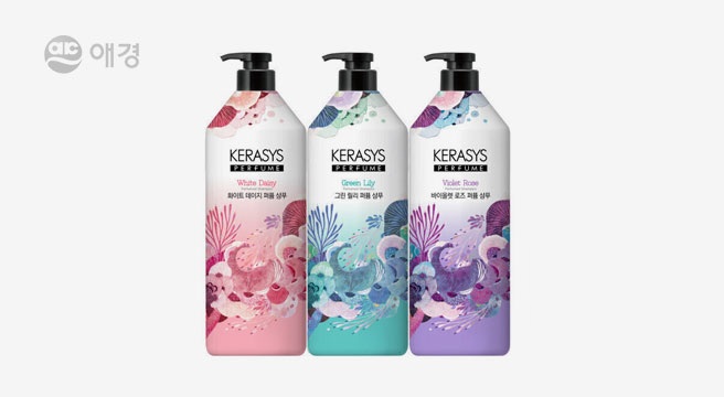 (결제가 12300원)케라시스 퍼퓸 샴푸/린스 3종 1L 3개 / 화이트데이지 그린릴리 바이올렛로즈