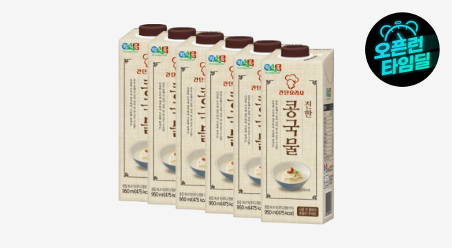 정식품 진한 콩국물 950ml 6팩
