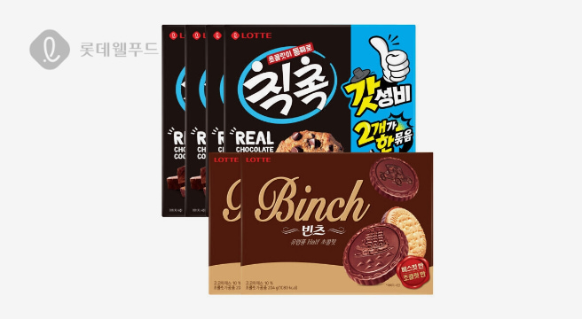 빈츠 204g x 2곽 + 칙촉 168g x 4곽