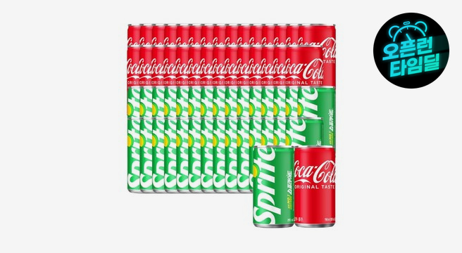 코카콜라+스프라이트 190ml 60캔 (각 30캔)