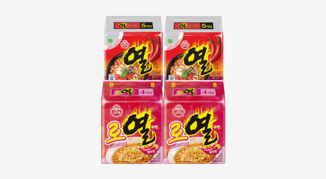 오뚜기 로제열라면 2팩+열라면 2팩 (총18개입)