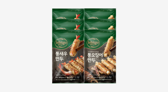 비비고 통새우만두 200g 3개 + 비비고 통오징어만두 200g 3개