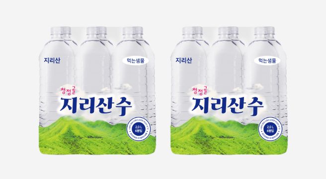 청정골 지리산수 무라벨 생수 2L 12개