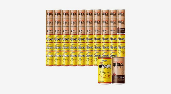 밥알없는 비락식혜 175ml x 30캔 + 쿠퍼스 헛개차 175ml x 30캔