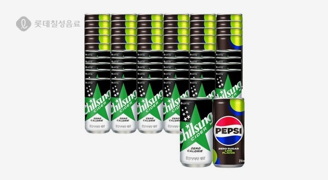 펩시제로 210ml 30캔 +사이다제로 210ml 30캔 제로칼로리 / 다이어트 콜라 / 청량음료 / 탄산음료 / 탄산