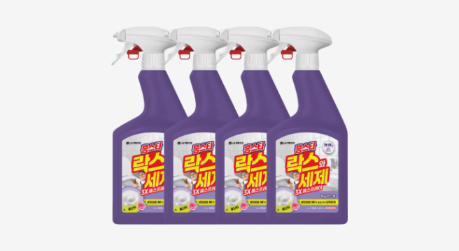 홈스타 락스와세제 스프레이 후로랄 900ml x 4개