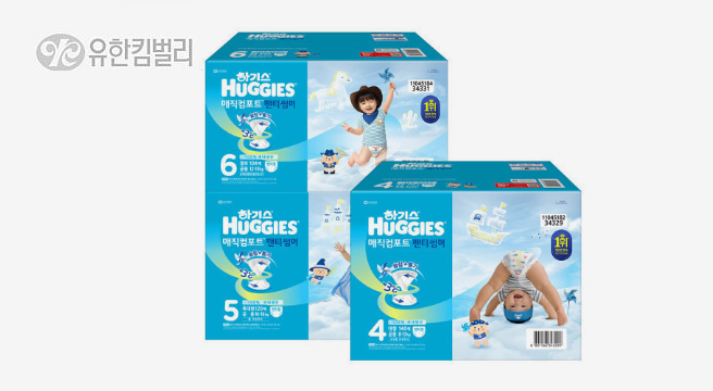 (2박스) NEW 하기스 매직컴포트 썸머 팬티 4~6단계 기저귀 2박스 모음전 컬러박스 2026