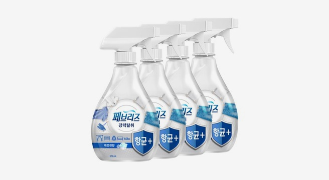 페브리즈 항균플러스 깨끗한향 370ml 4개