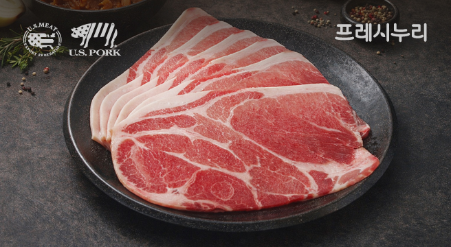 (신선집중) 누리푸드 미국산 프리미엄 목살과 앞다리살 1.5KG (250g x 6팩)