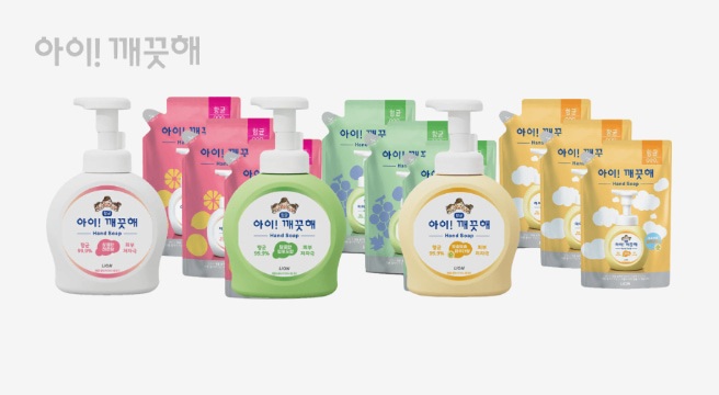 아이깨끗해 핸드워시 490ml 본품 1개+450ml 리필 3개(향 선택)