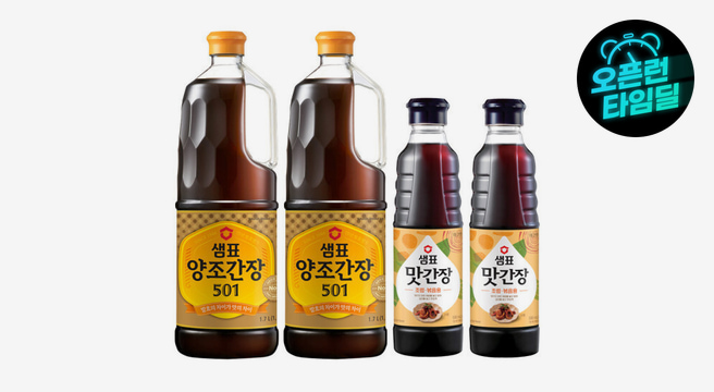 샘표 양조간장501 1.7L 2개+맛간장 조림볶음용 500ml 2개
