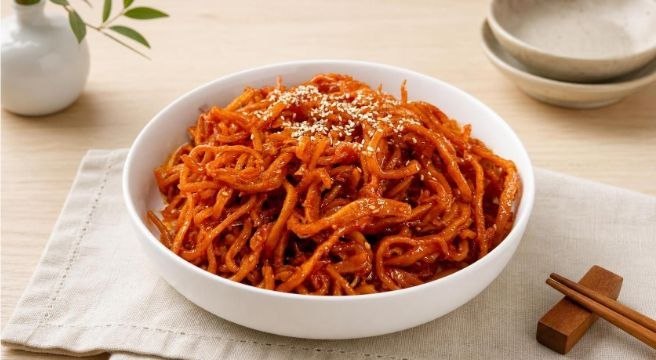 (신선집중) 진미채볶음 500g대용량 여수김치명가제조 국내산양념100%